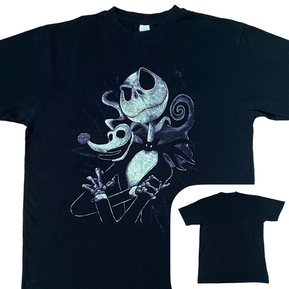 HNH Apparel Men Nightmare Before Christmas Short Sleeve T Shirt Size L Halloween - Picture 7 of 7